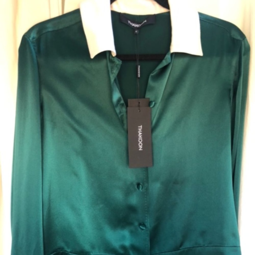 Thakoon green new silk blouse, with tags